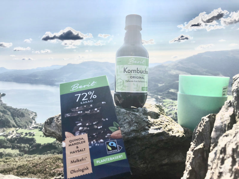 Kombucha og sunn sjokolade på fjelltur